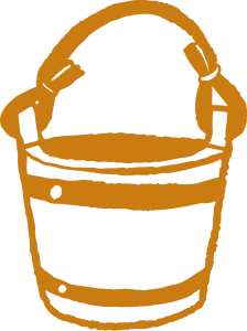 icon of an orange bucket